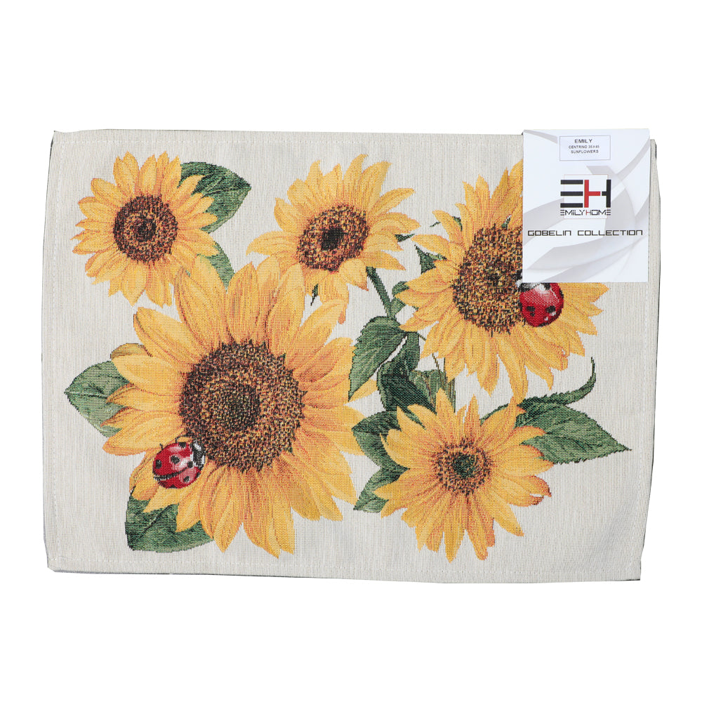 Emily Home Sunflowers Gobelin Centerpiece Various Sizes