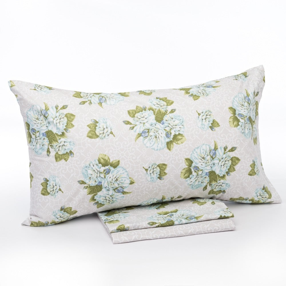 Maè double bed sheet set by Via Roma,60 Peonia 100% Cotton Various Colors