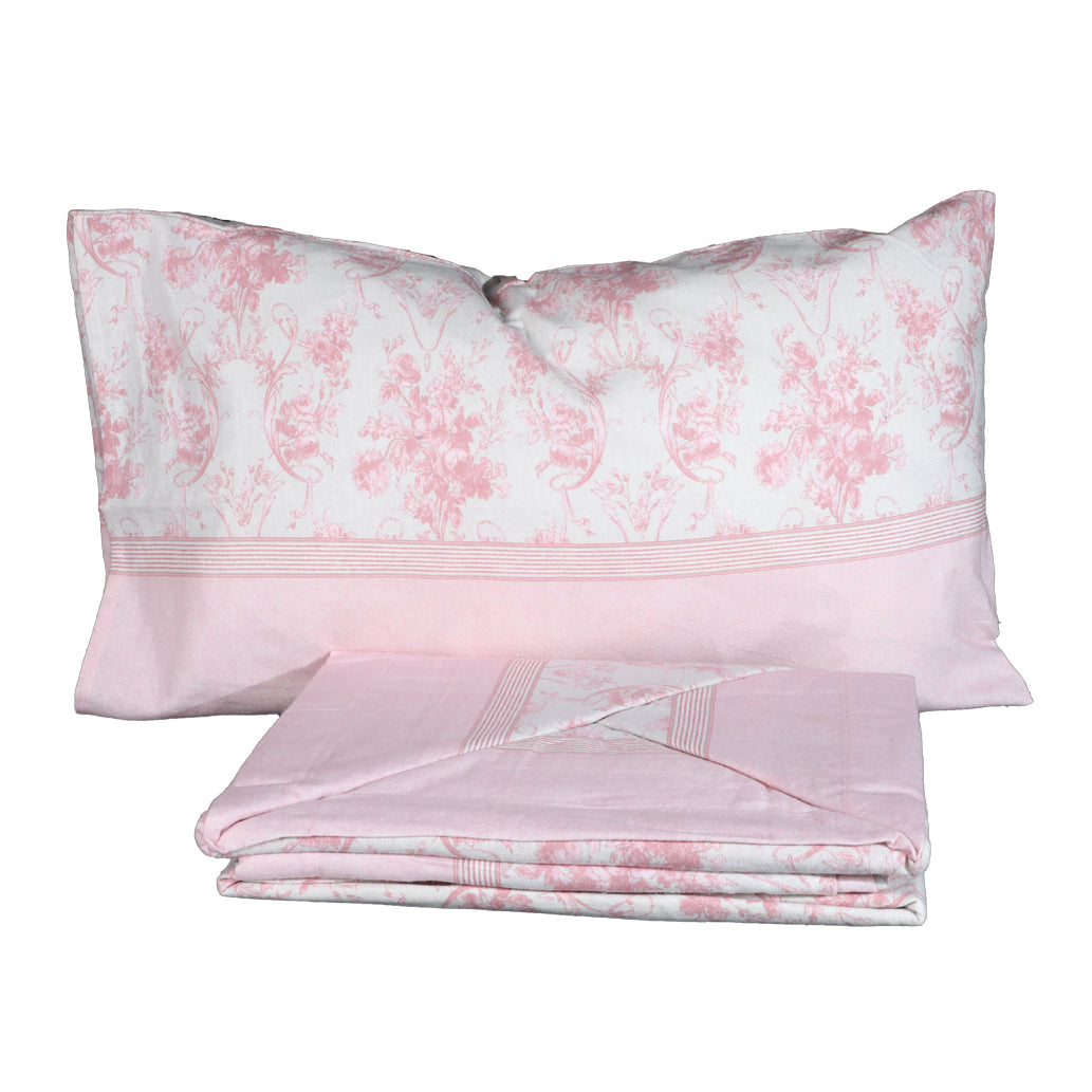 "FLOWER" FLANNEL DOUBLE SHEET SET - BOTTICELLI HOME (Various Colours)