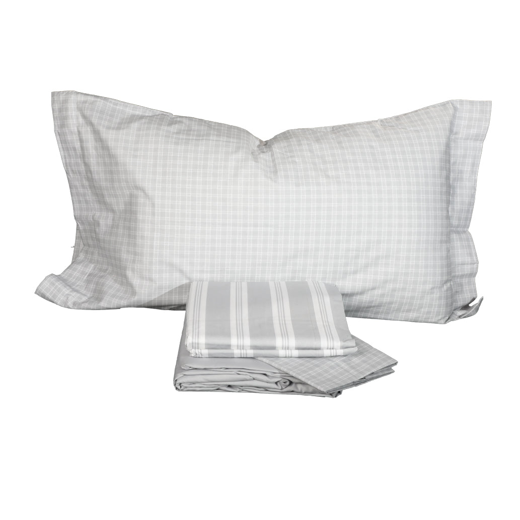 Maé Double Sheet Set by Via Roma, 60 Oxford Novus Cotton Percale Various Colors