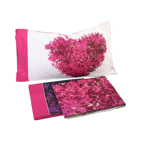 Pierre Cardin Heart Digital Print Sheet Set for Double Bed