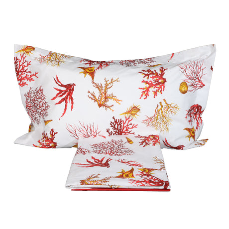Pure Cotton Double Bed Set Botticelli Home Corals Various Colors
