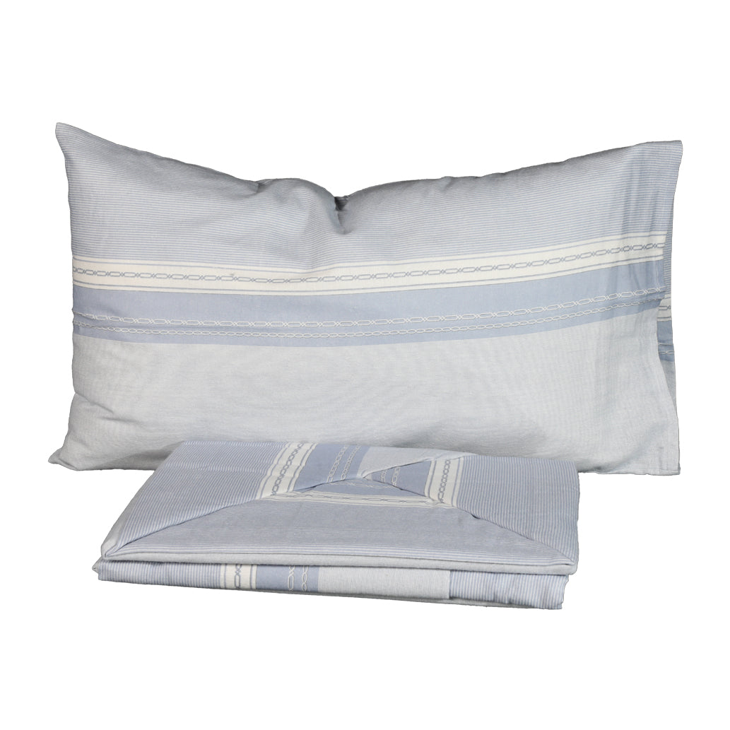 DOPPELBLATT-SET „Wow Effect“ FLANELL – Botticelli Home – HELLBLAU
