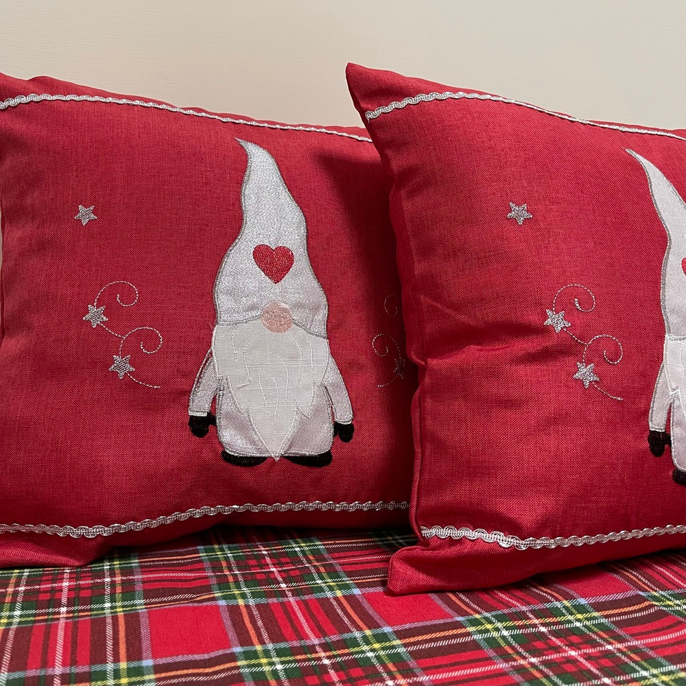 Pair of Botticelli Home Elfo Christmas Decor Cushions