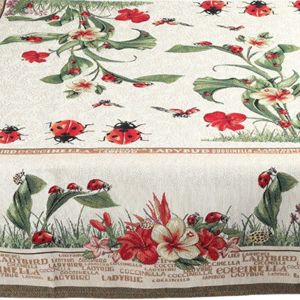 Gobelin Rechteckiger Tischbezug Emily Home Coccinella 12 Sitzplätze 140 x 260 cm