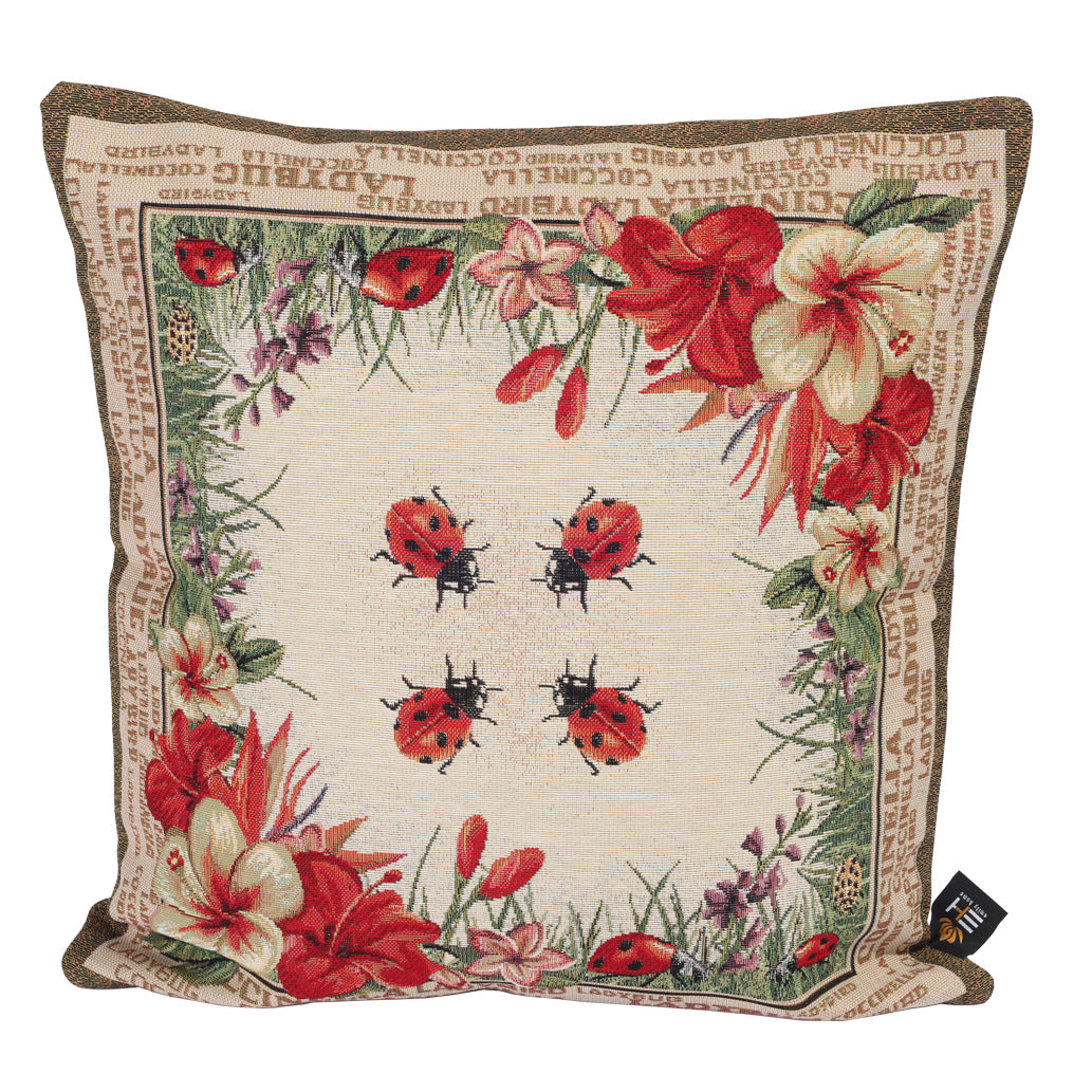 ED Enjoy Home Cuscino Quadrato In Cotone 38x38 Cm - Color Argilla, Morbido Con Laccetti, Certificato Oeko-Tex