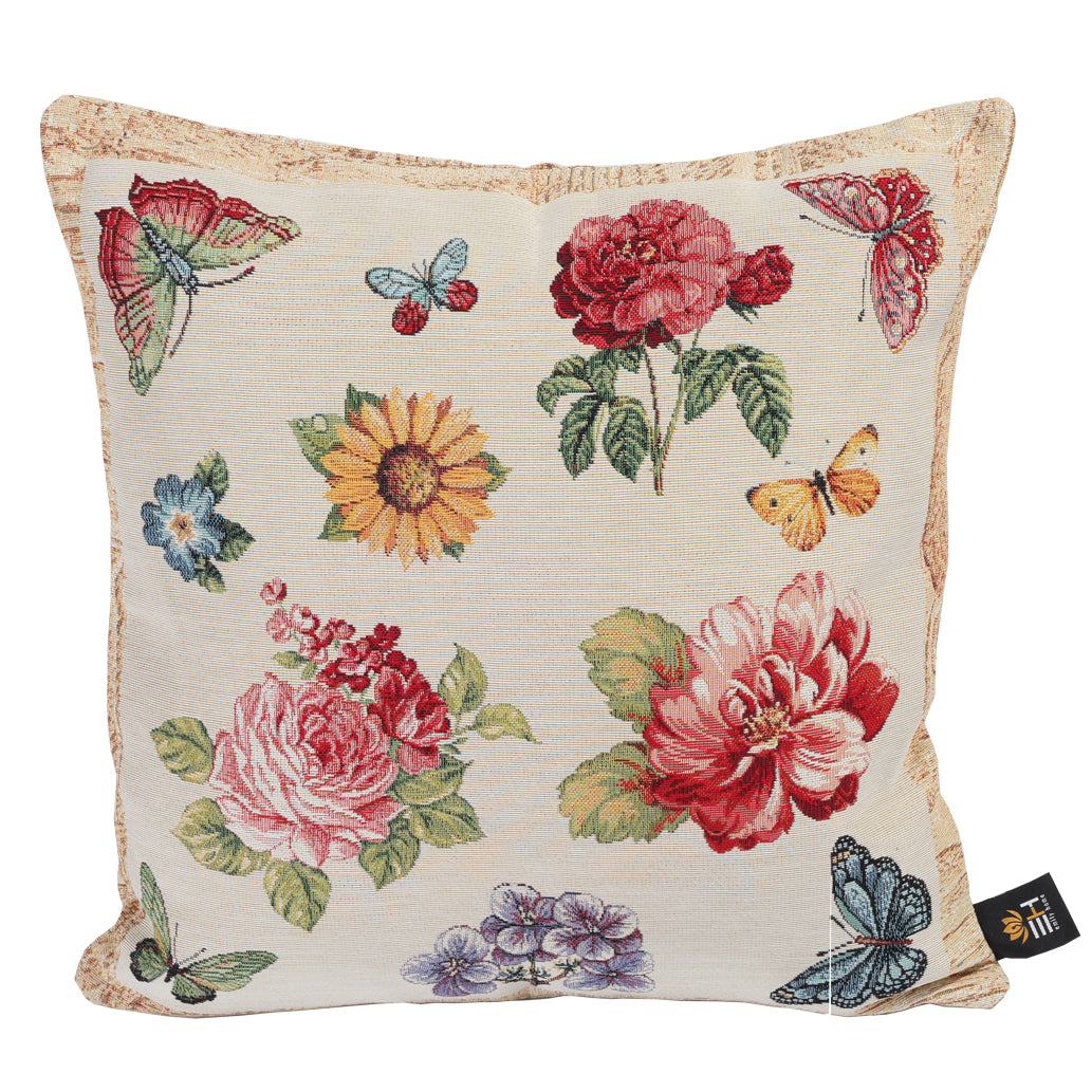 Furnishing Cushion for Sofa Emily Home Wildflowers in Gobelin 45x45 cm