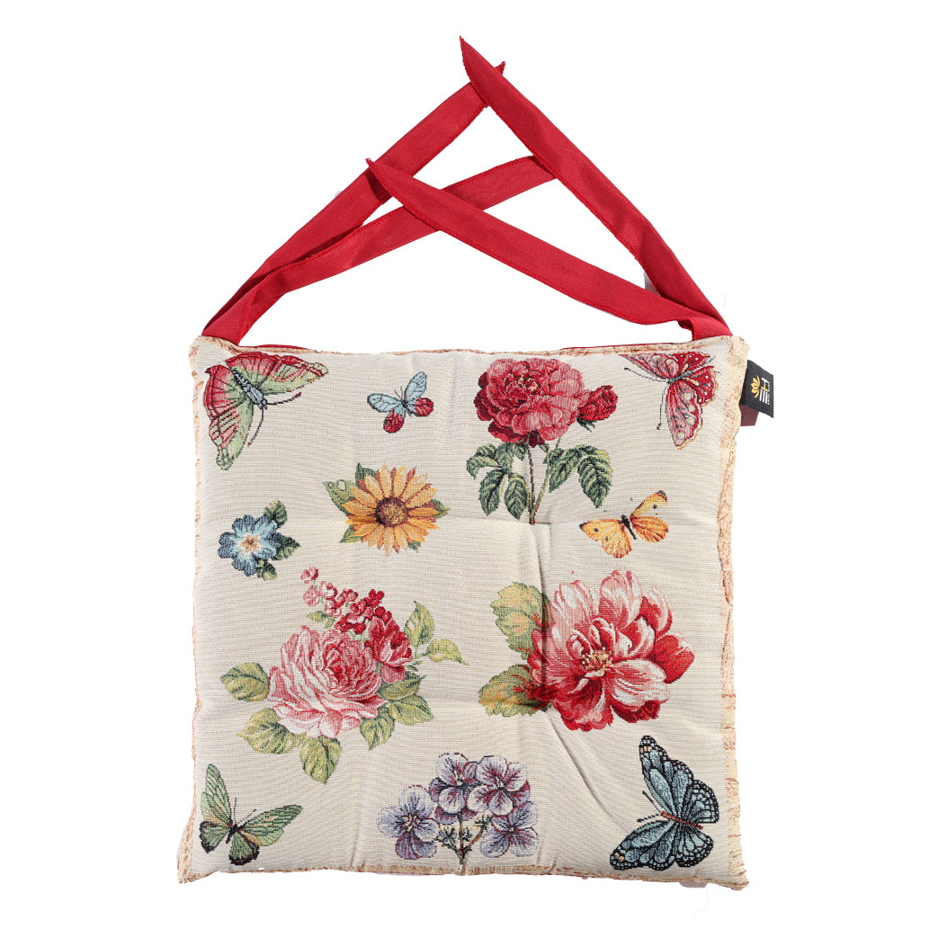 Cuscino Sedia Emily Home Fiori di Campo in Gobelin 40x40 cm