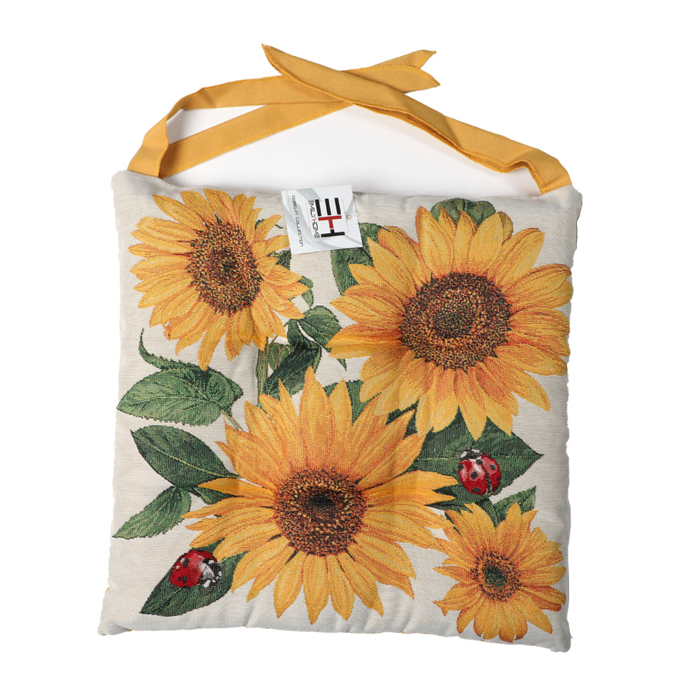 Gobelin Chair Cushion Emily Home Sunflowers 40x40 cm
