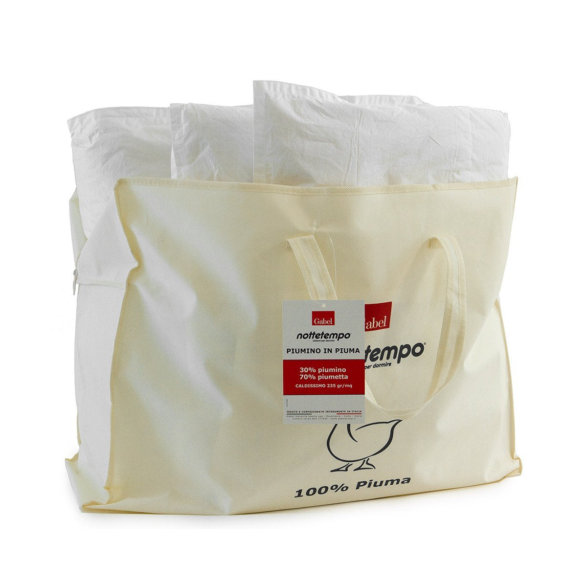 Gabel Nottetempo Einzelbettdecke 30 % Daunen und 70 % Federn 155 x 205 cm