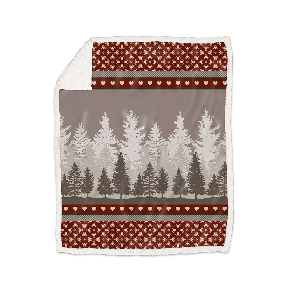 Weihnachtsplaid mit Fell Daunex-Baum 130x160 cm