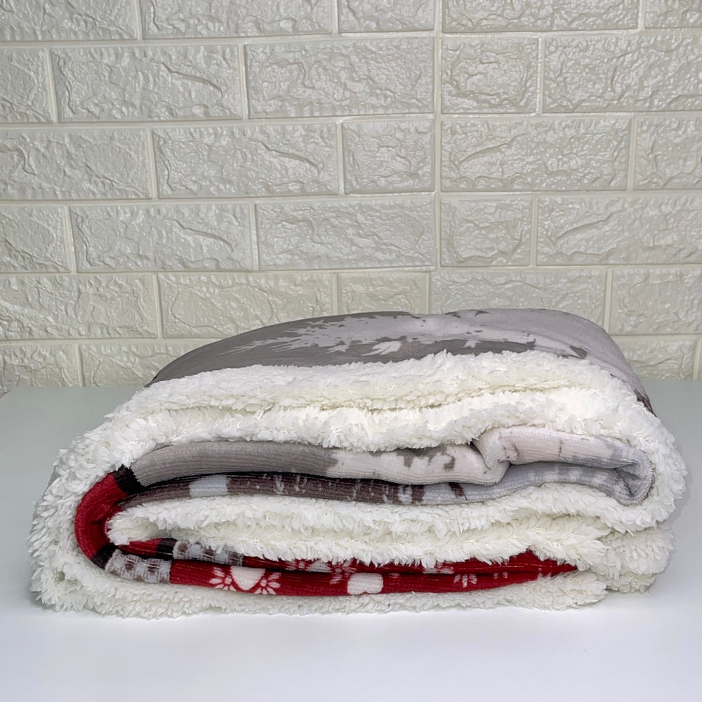 Weihnachtsplaid mit Fell Daunex-Baum 130x160 cm