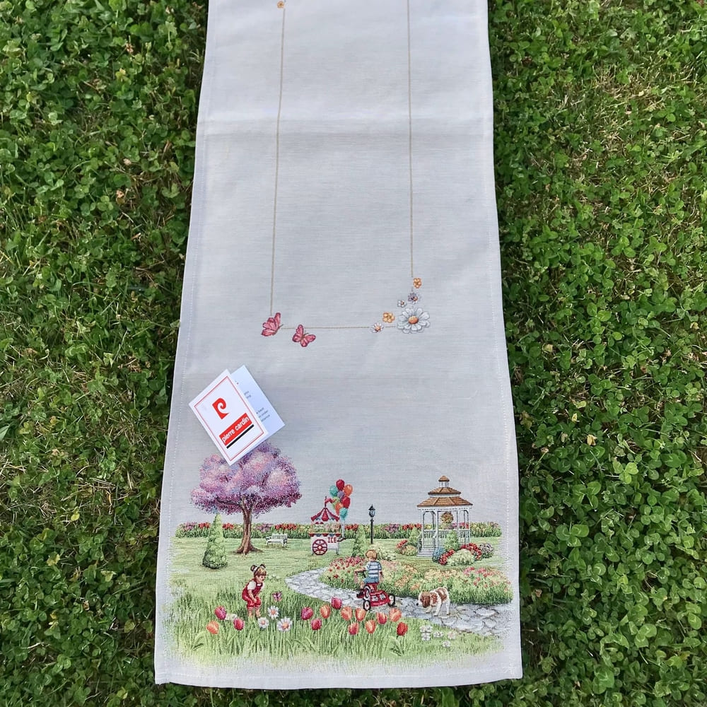 Pierre Cardin Tree Table Runner in Gobelin