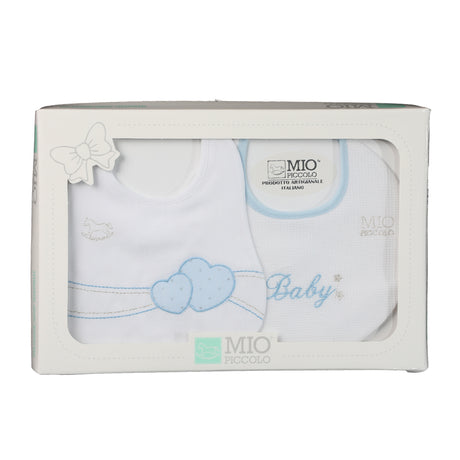 Set of 2 Pure Cotton Baby Bibs Embroidered My Little Baby Various Colors