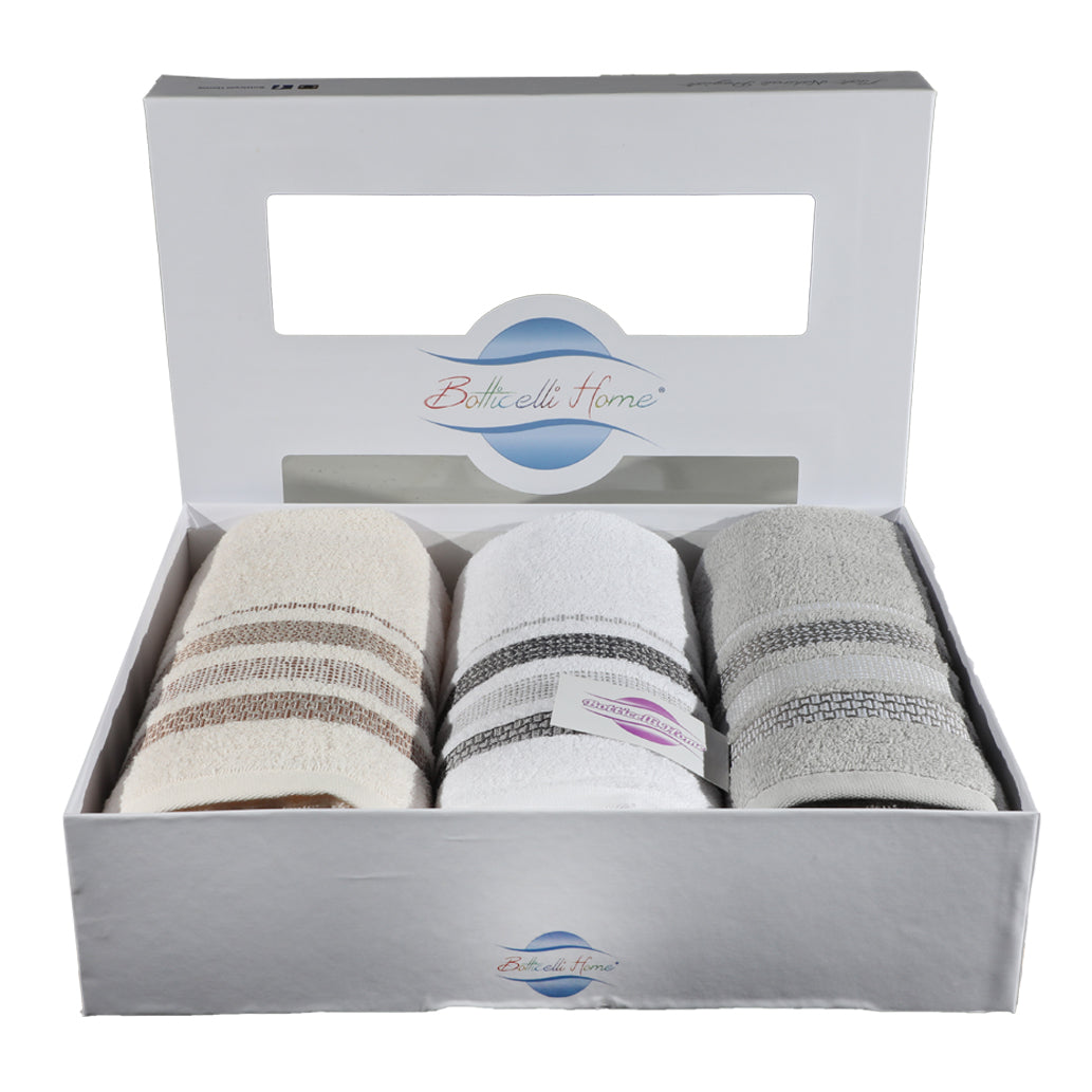 Frottee-Badetuch-Set 3 + 3 Botticelli Home Cefalu in verschiedenen Farben