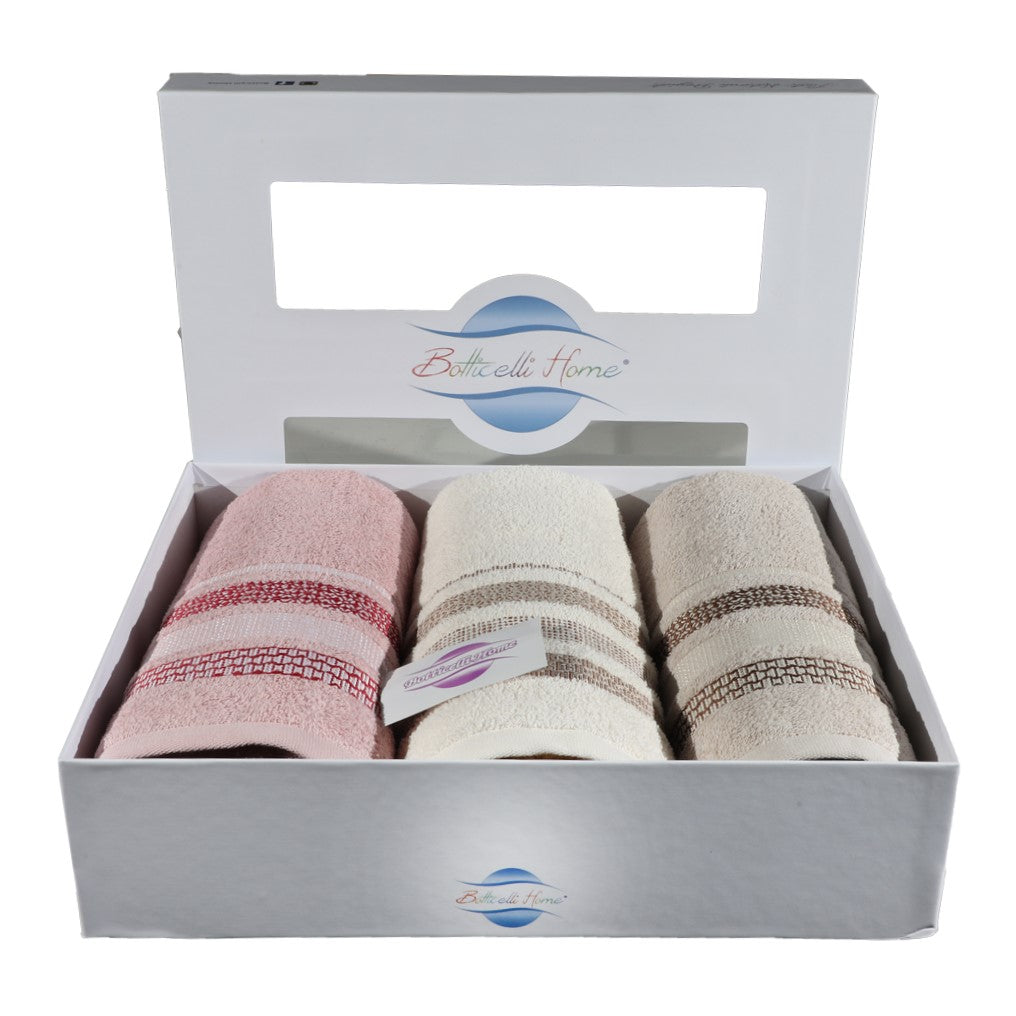 Frottee-Badetuch-Set 3 + 3 Botticelli Home Cefalu in verschiedenen Farben