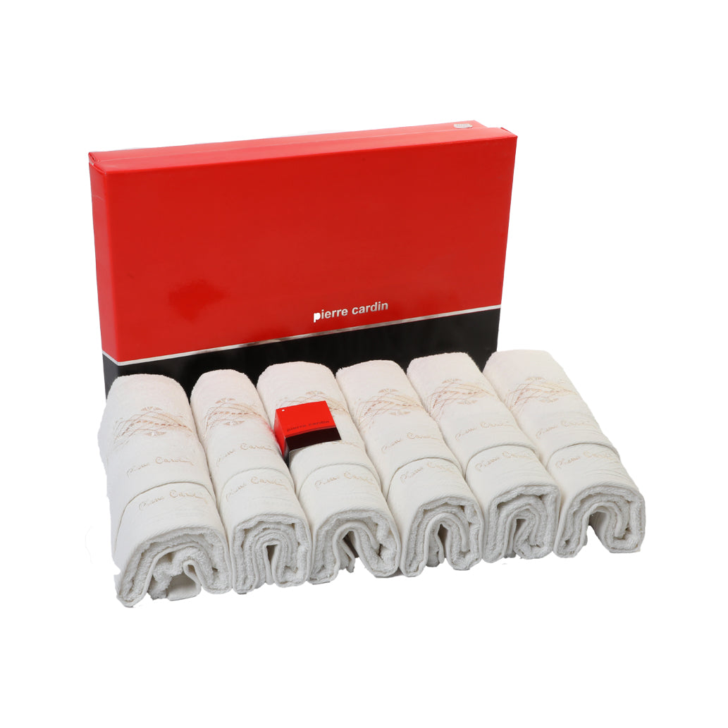 Pierre Cardin Grecale Badetuch-Set, 6 Gesichter + 6 Gäste