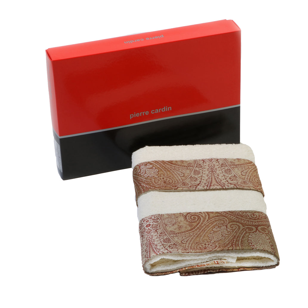 Set Asciugamani Morbida Spugna Pierre Cardin Classy 1 + 1 Panna