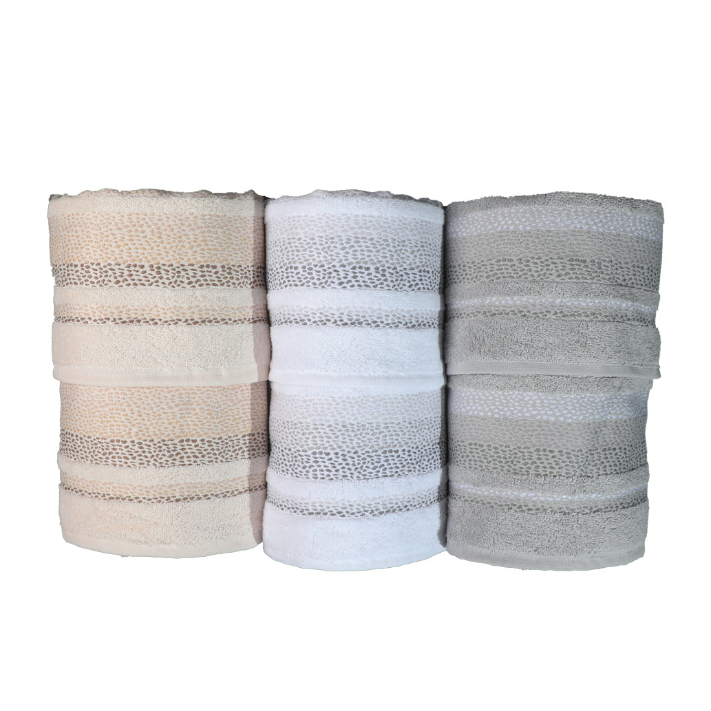 Set Asciugamani Spugna 3+3 - "Punte Luce" Botticelli Home Cube Ass.A