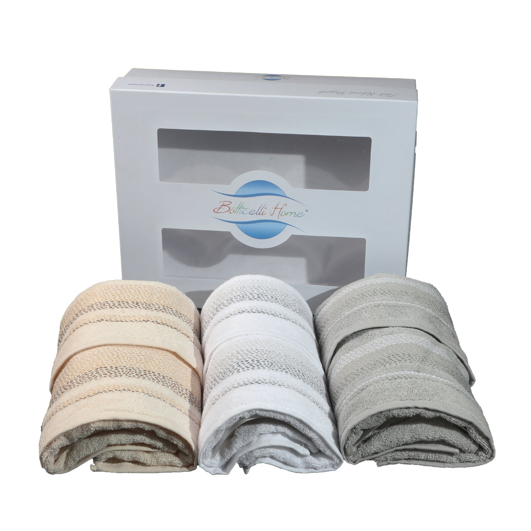 Set Asciugamani Spugna 3+3 - "Punte Luce" Botticelli Home Cube Ass.A