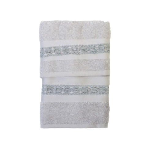 Set Asciugamani Spugna Bagno Pierre Cardin Braid Viso + Ospite Grigio
