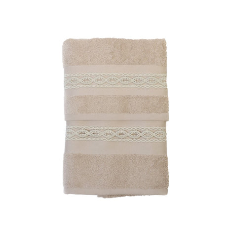 Set Asciugamani Spugna Bagno Pierre Cardin Braid Viso + Ospite Tortora