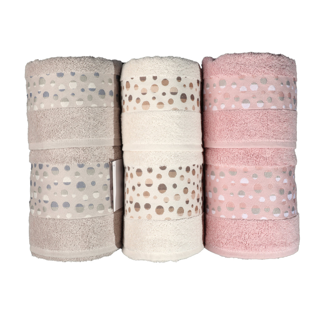 SET ASCIUGAMANI SPUGNA 3+3 - "COLOR POINT" BOTTICELLI HOME TORTUGA ASS.B