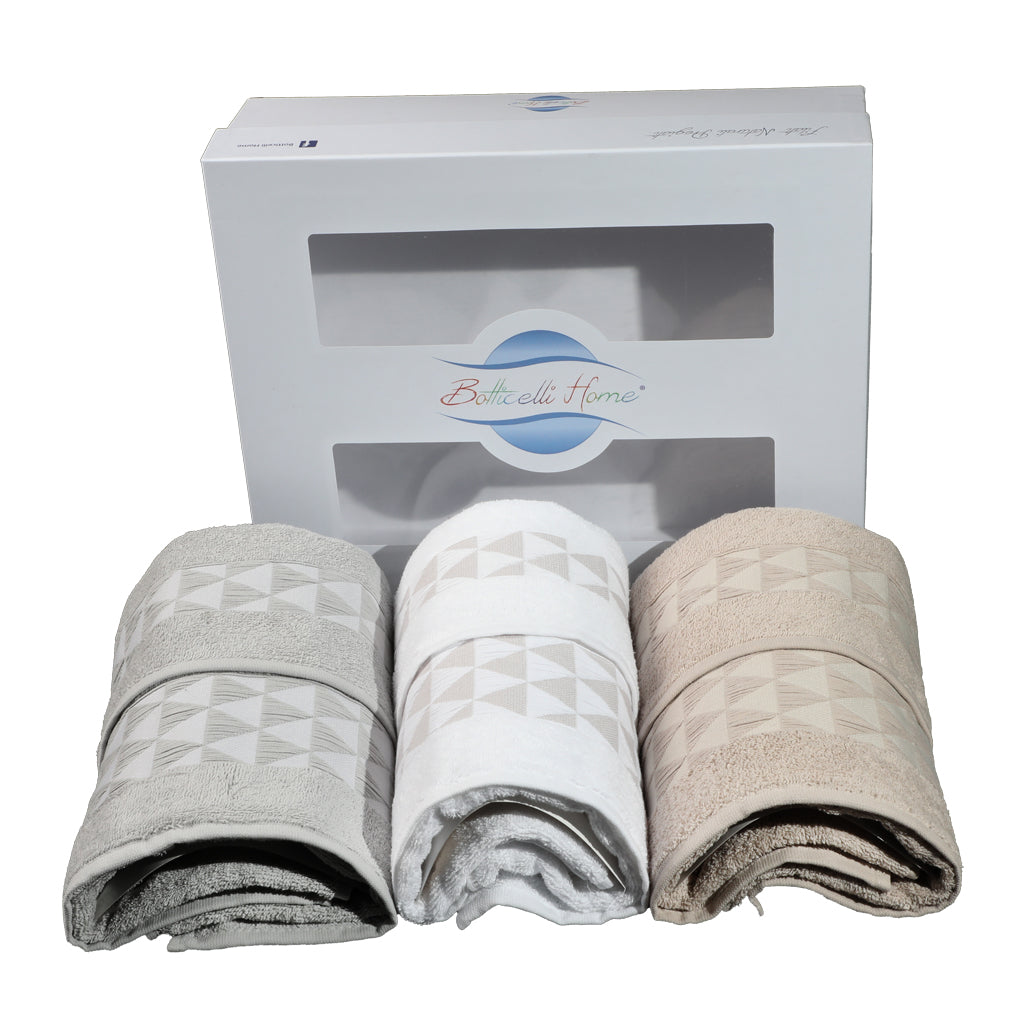 Sponge towel set 3+3 - Star Triangle - Botticelli Home Patos Ass.A