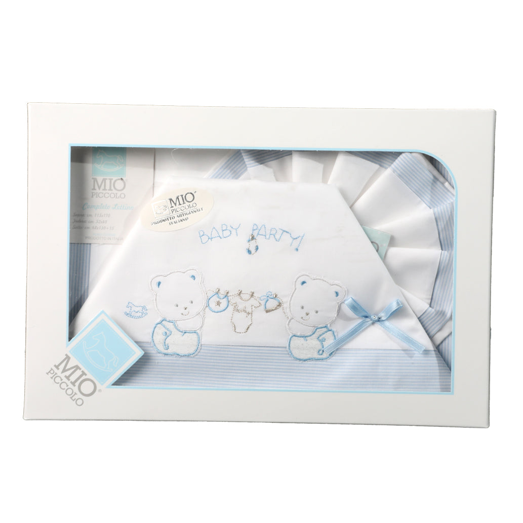 "BABY PARTY" CARRIAGE COT SHEET SET - MY LITTLE ONE