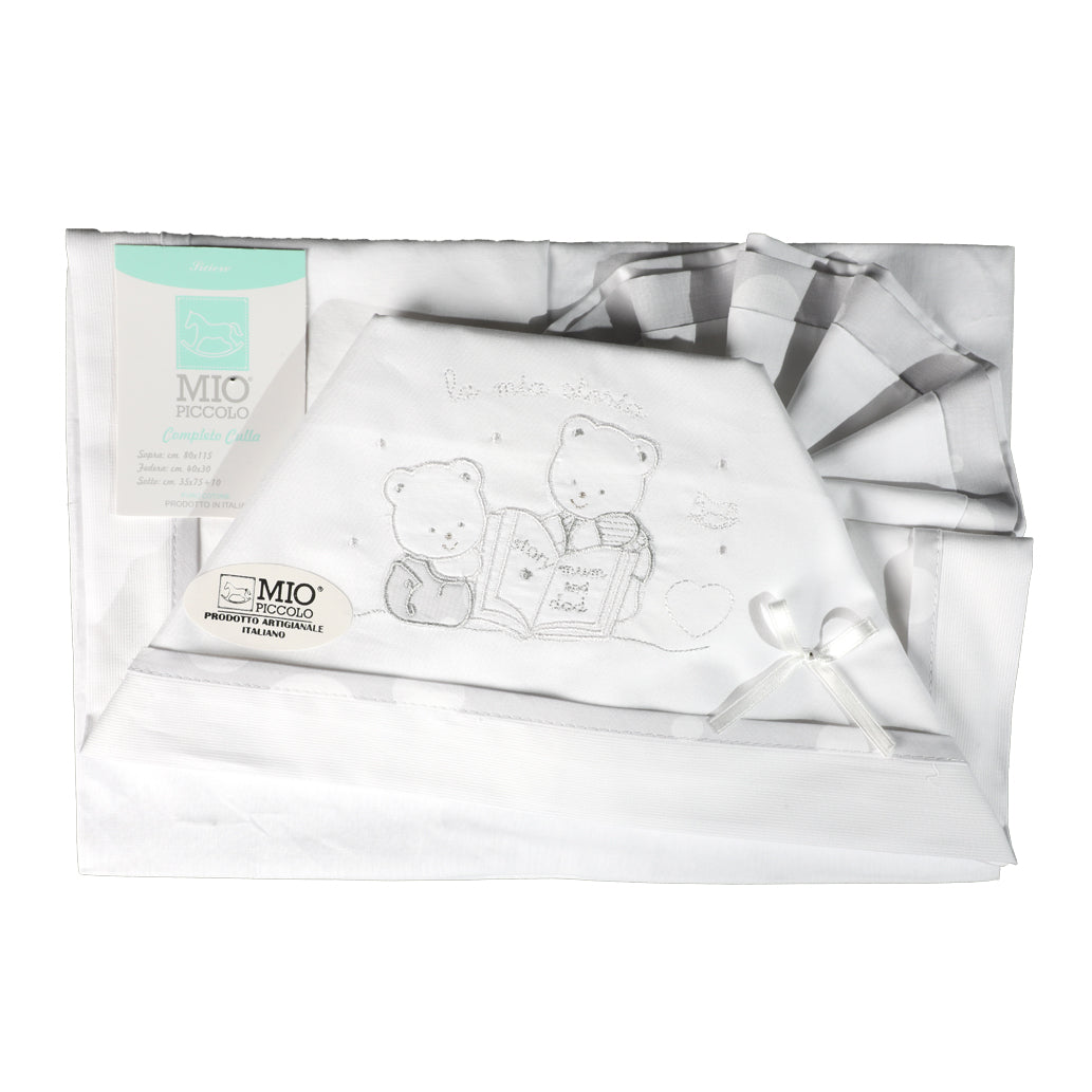 SET LENZUOLA CULLA CARROZZINO "ORSO BIANCO" - MIO PICCOLO