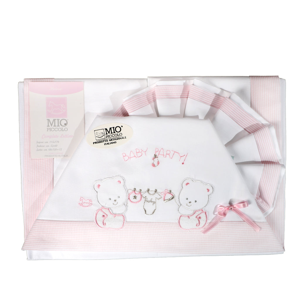 "LET'S PARTY" COT SHEET SET - MY LITTLE ONE