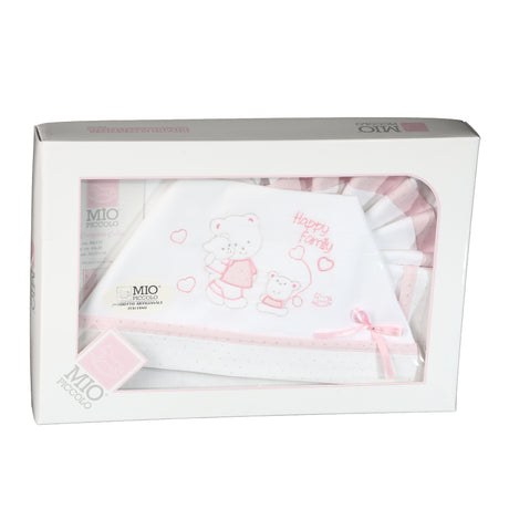 Set Lenzuola per Culla Carrozzino Mio Piccolo Happy Family Puro Cotone Vari Colori