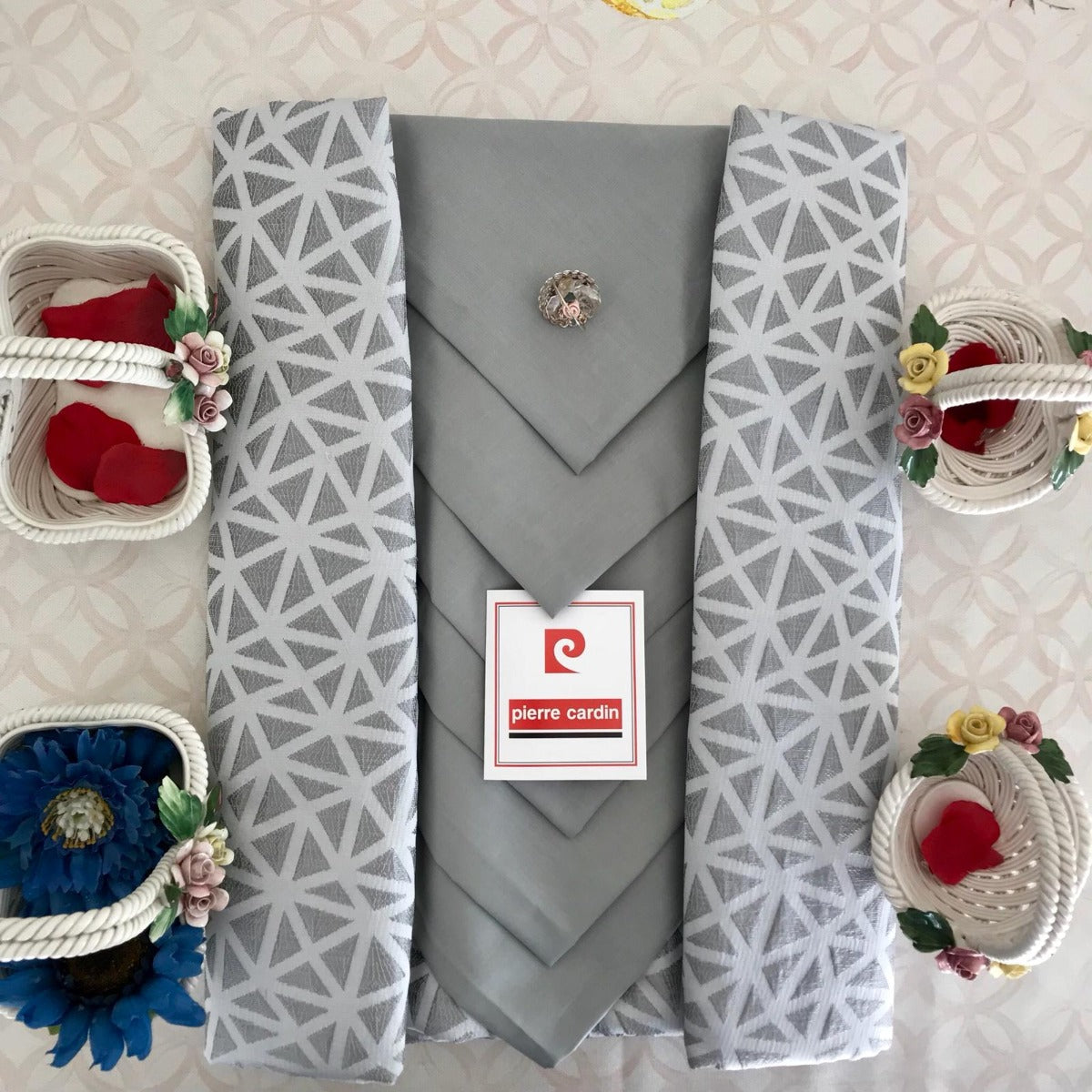 Pierre Cardin Polio Tablecloth with Napkins 12 Places 150x240 cm Various Colors