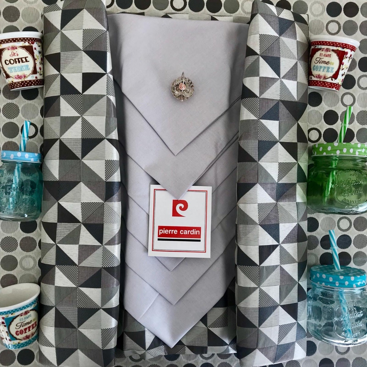 Pierre Cardin Polio Tablecloth with Napkins 12 Places 150x240 cm Various Colors