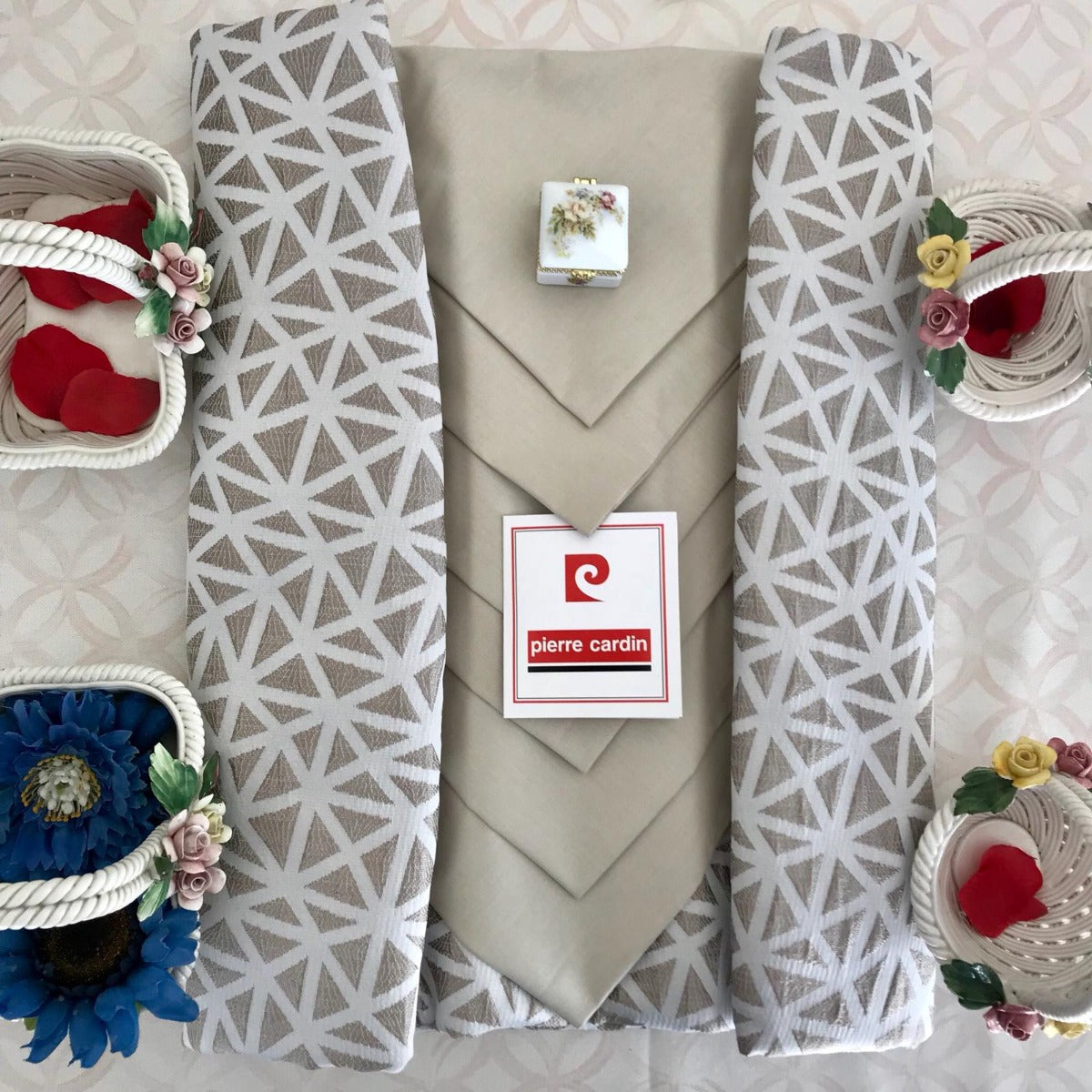 Pierre Cardin Polio Tablecloth with Napkins 12 Places 150x240 cm Various Colors
