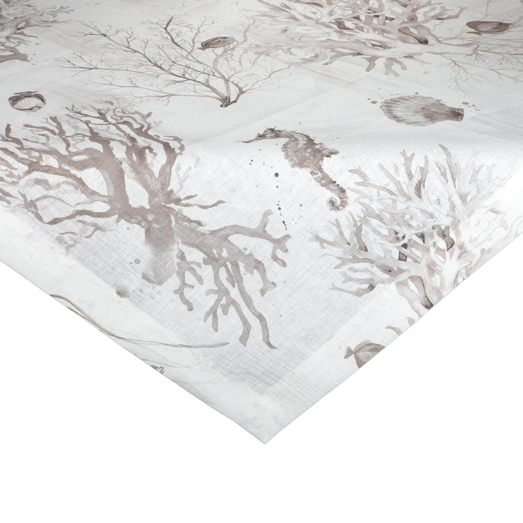Tovaglia di Lino Stampato Palau 90x90 cm Grezzo