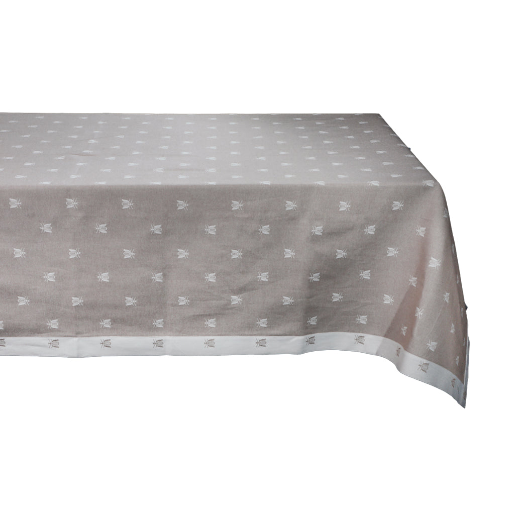 Tischdecke aus Baumwolle, 12 Plätze, 140 x 280 cm, Kunststoff aus Umbrien, Ape Line, 100 % reine Baumwolle, Rohfarbe