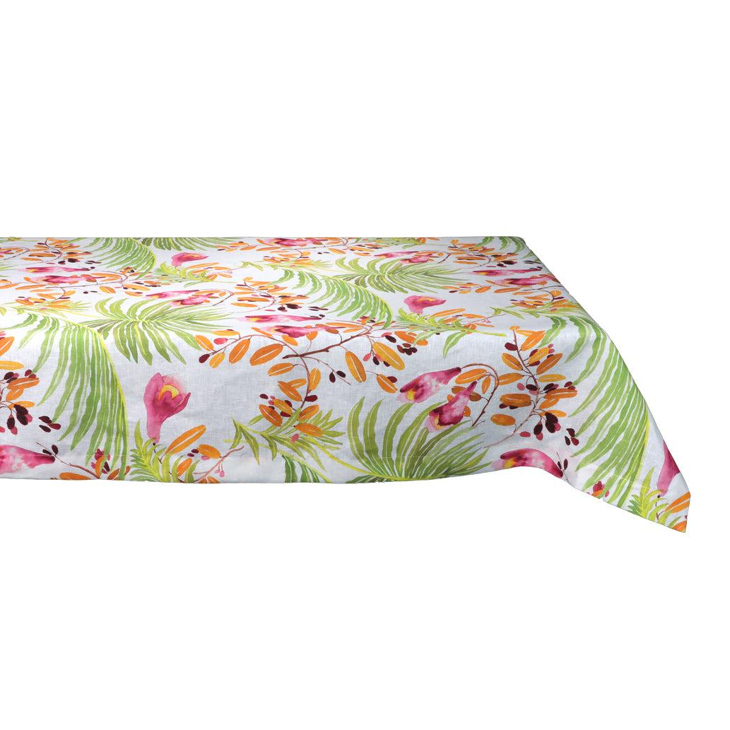 Tovaglia in Lino Stampato 6 Posti 140x170 cm Amaranta