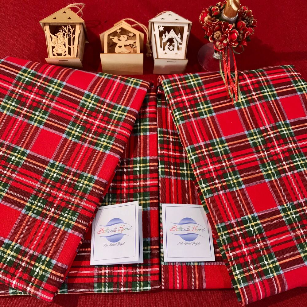Tovaglia Natalizia Botticelli Home Tartan - Varie misure