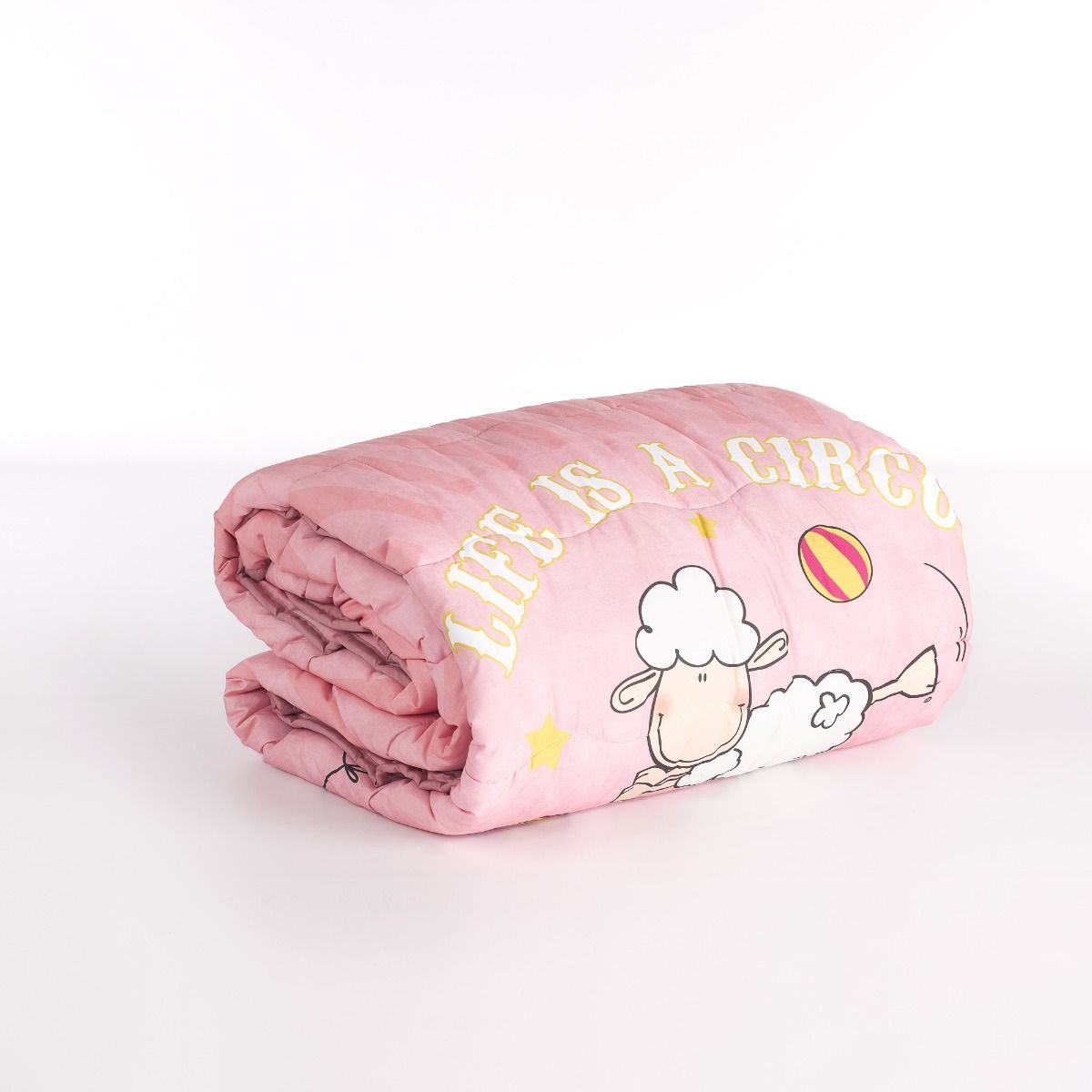 Einzelbettdecke Happy People Circus 170x270 cm Rosa