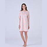 Camicia da Notte Donna Caldo Cotone Pigiamiamoci 3403