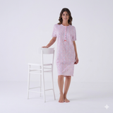 Camicia da Notte Karelpiù 0033 - Mezza Manica in Cotone Serafino