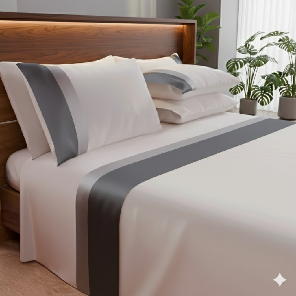 Completo Letto Matrimoniale Ruocco Home Doppio Bordo