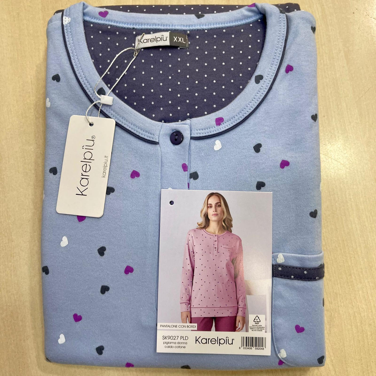 Pigiama Donna Caldo Cotone Karelpiù 9027