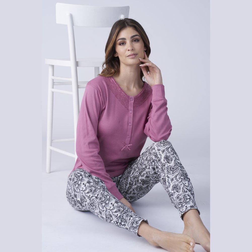 Pigiama Donna Caldo Cotone Karelpiù 9043