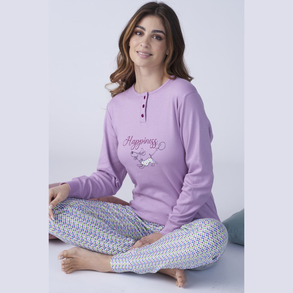 Pigiama Donna Caldo Cotone Karelpiù 9066