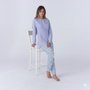 Pigiama Donna Lungo Pigiamiamoci 4428 - Cotone con Elastici ai Polsi