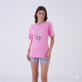 Pigiama Donna Mezza Manica Karelpiù 0145 - Shorts in Cotone