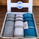 Bath Towel Set 3 + 3 Face and Guest Towels Botticelli Home Gradation