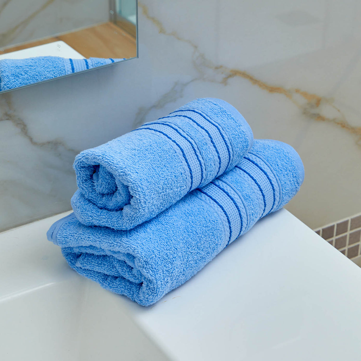 Botticelli Home Idra 3+3 Sponge Bath Towel Set